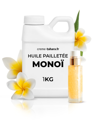 Huile sèche pailletée musc blanc & monoï