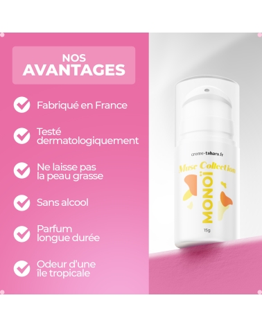 Musc Tahara aromatisé Musc blanc & Monoï 15g