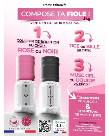 Lot Fiole Musc Tahara 3ml au choix
