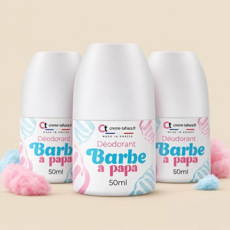 Lot de déodorant barbe a papa sans alcool ni aluminium 50ml